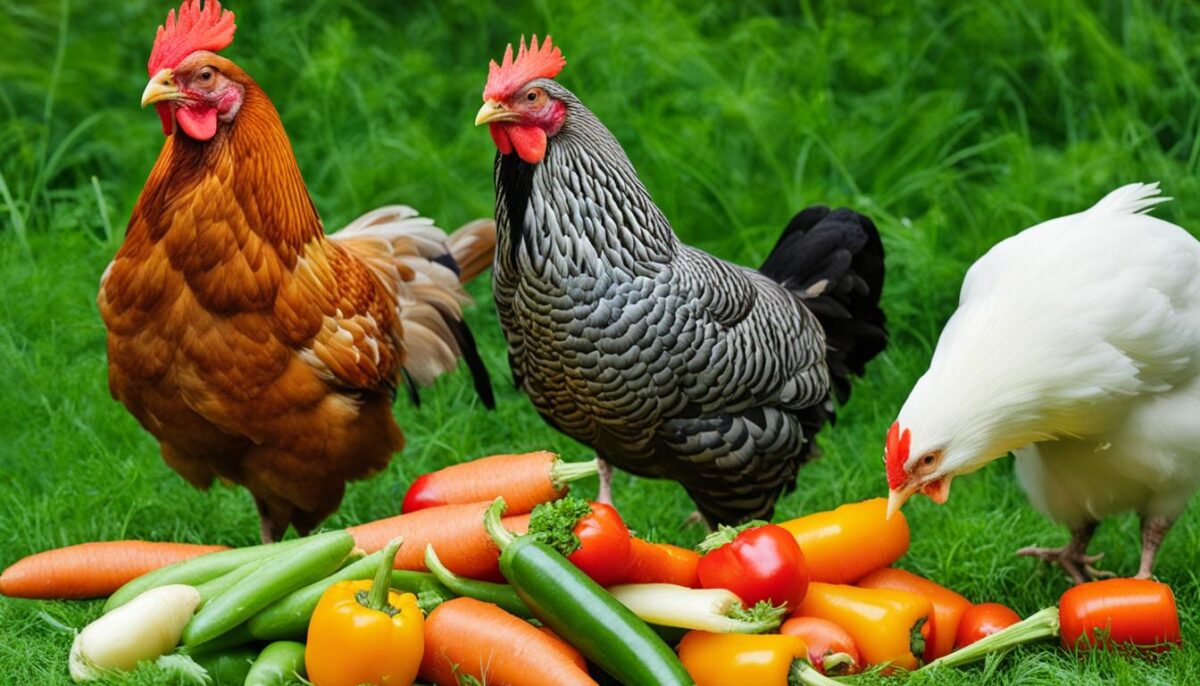 Vegetables for chickens