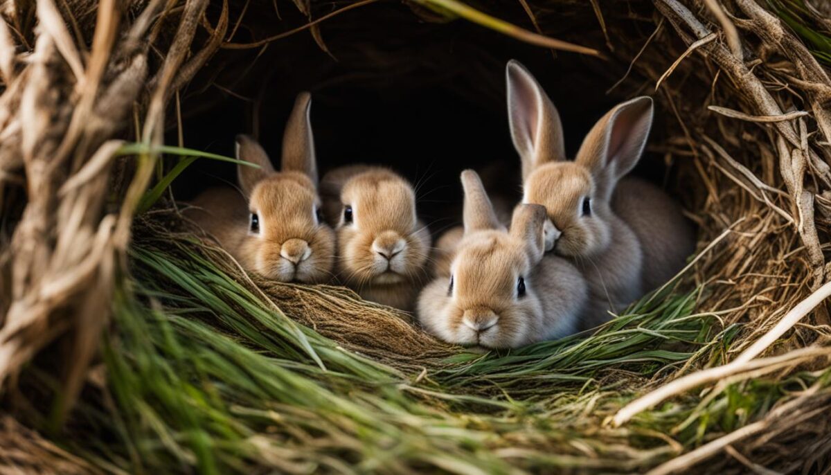baby rabbits in a nest