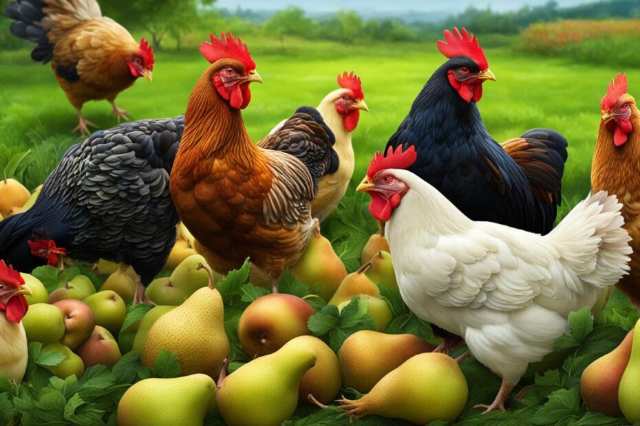 can chickens have pears