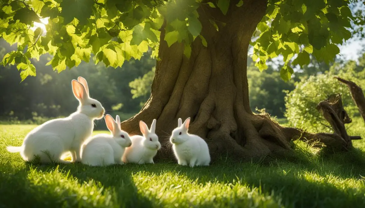 protecting albino rabbits from sunlight