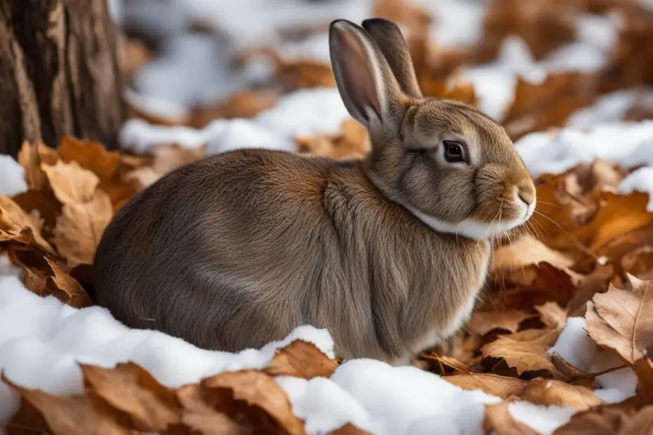 where rabbits go in winter