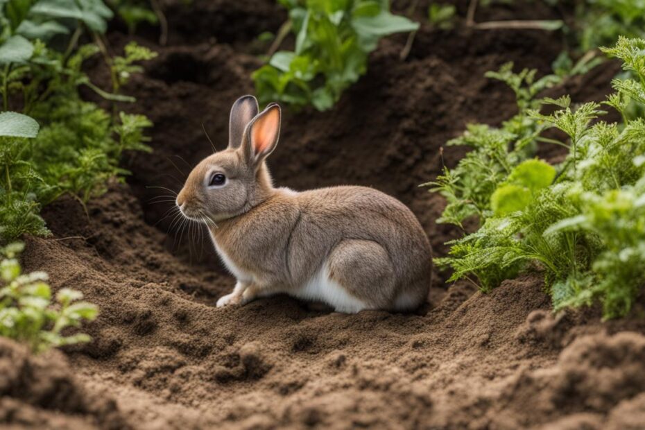 why rabbits dig holes