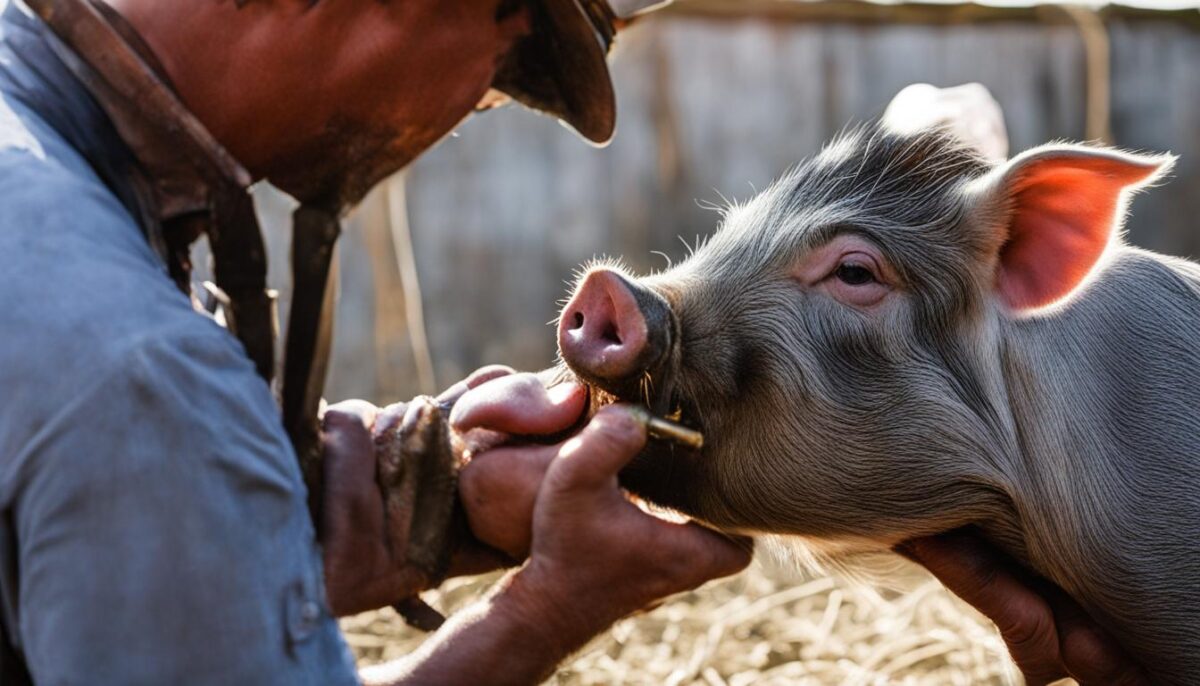 Putting a Nose Ring on a Pig