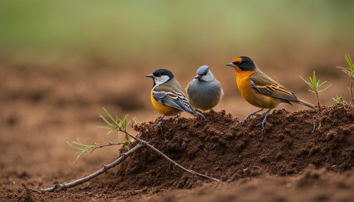 birds detecting worms