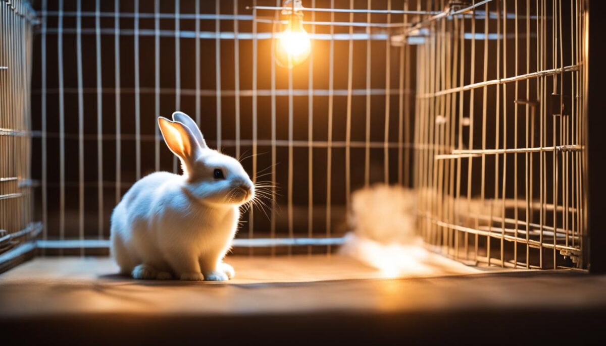 bunny light in cage