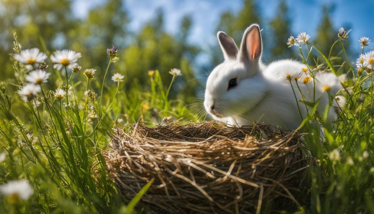bunny nest discovery