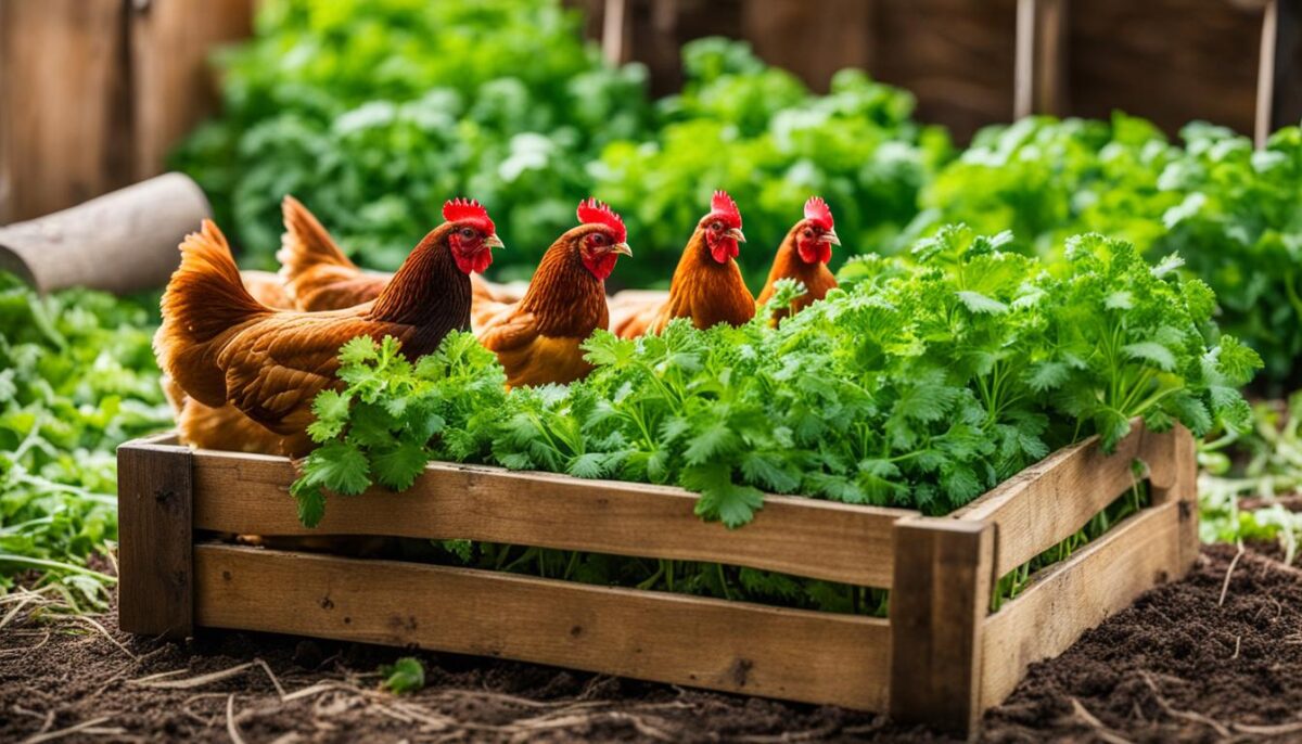 can backyard chickens eat parsley