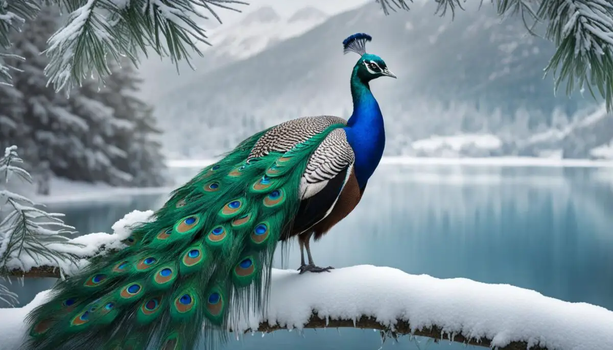 cold weather peacock habitat