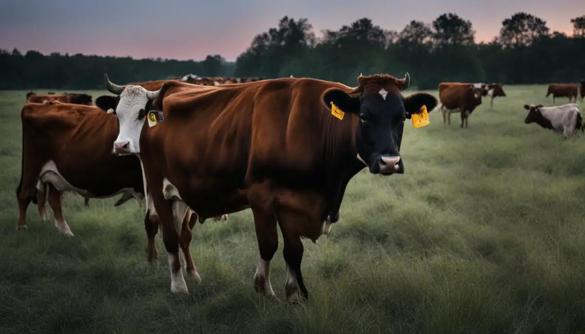 cow vocalizations during darkness