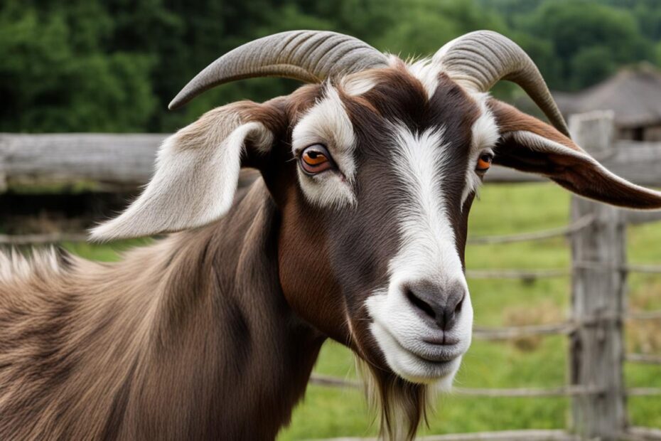 goat with foamy mouth