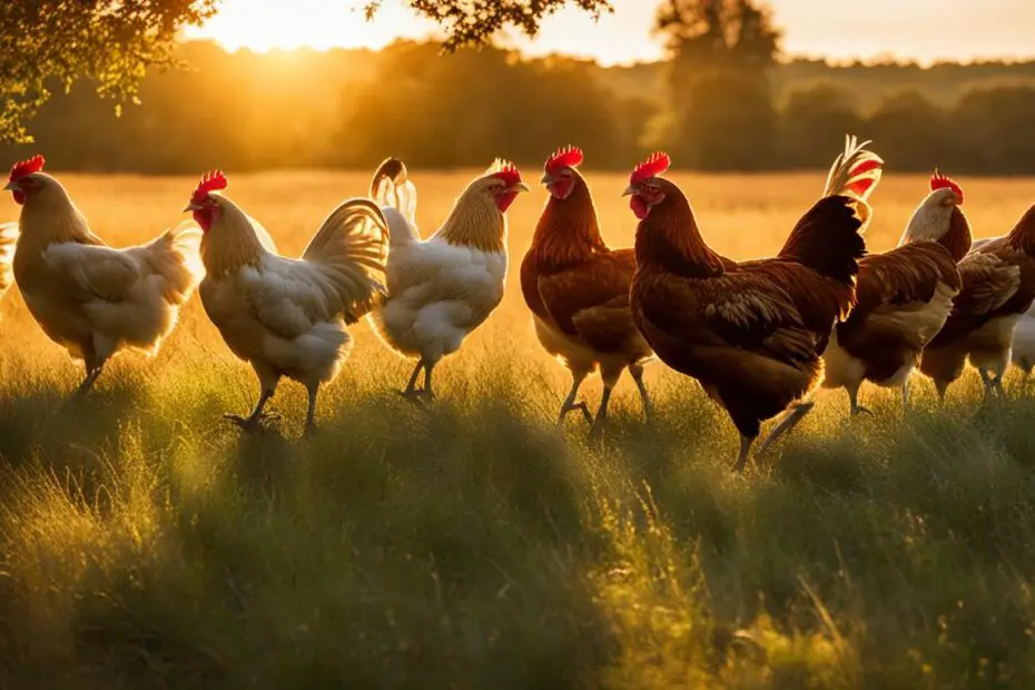 how far will free range chickens roam