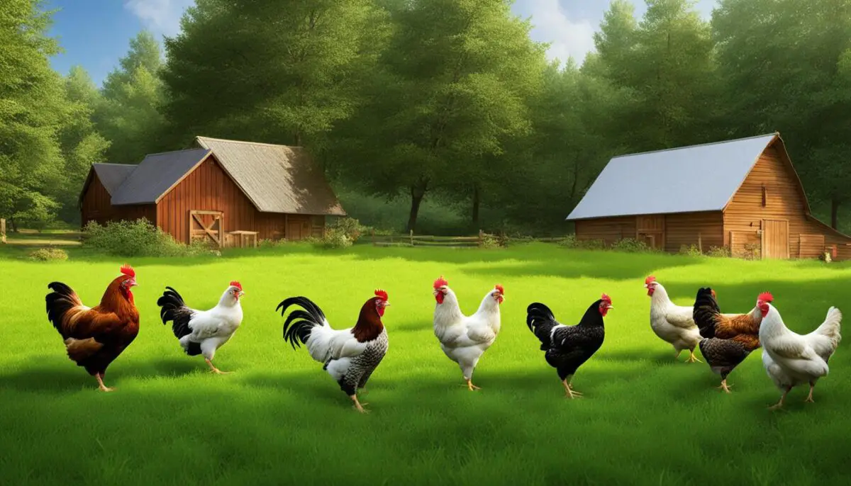 how much space do free range chickens need