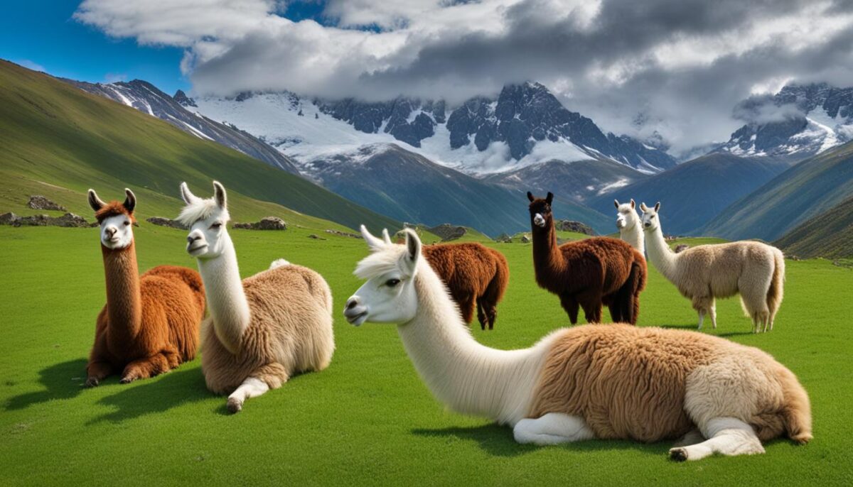 llamas in their natural habitat