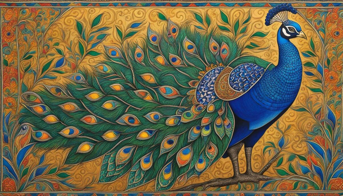 peacock Madhubani painting