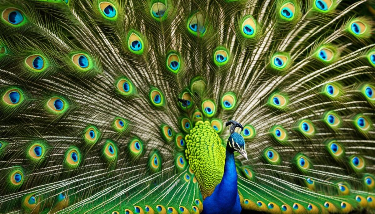 peacock courtship dance