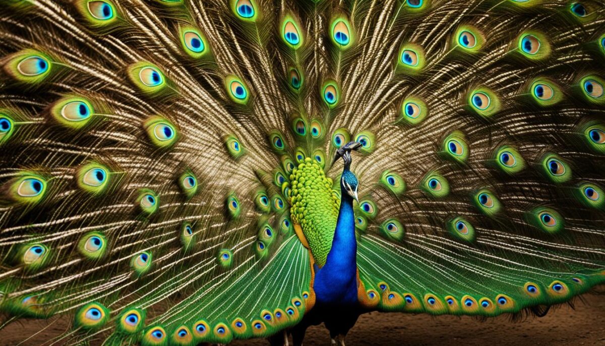 peacock courtship display