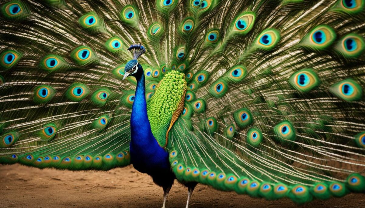 peacock mating frequency