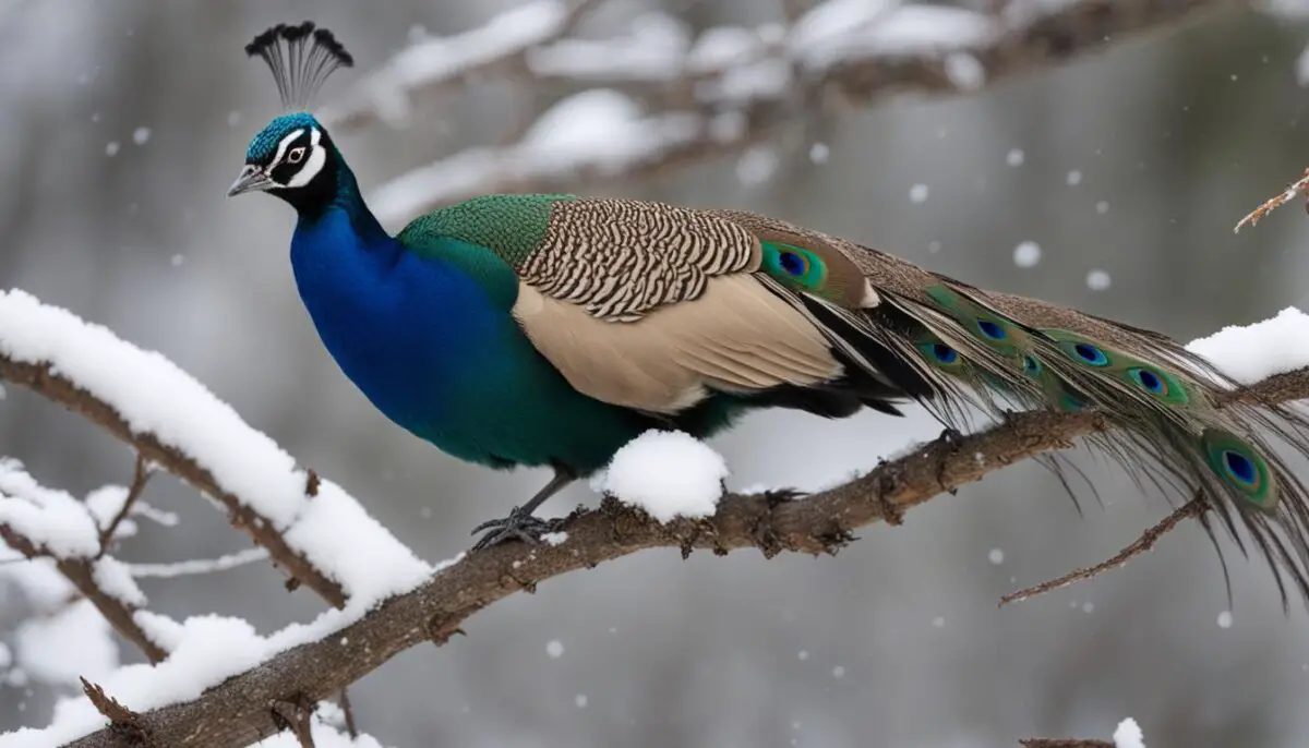 peacock wintering strategies