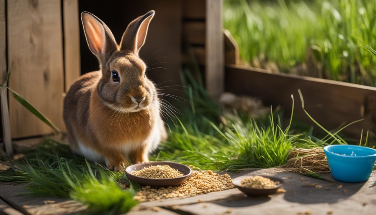 rabbit eating treats