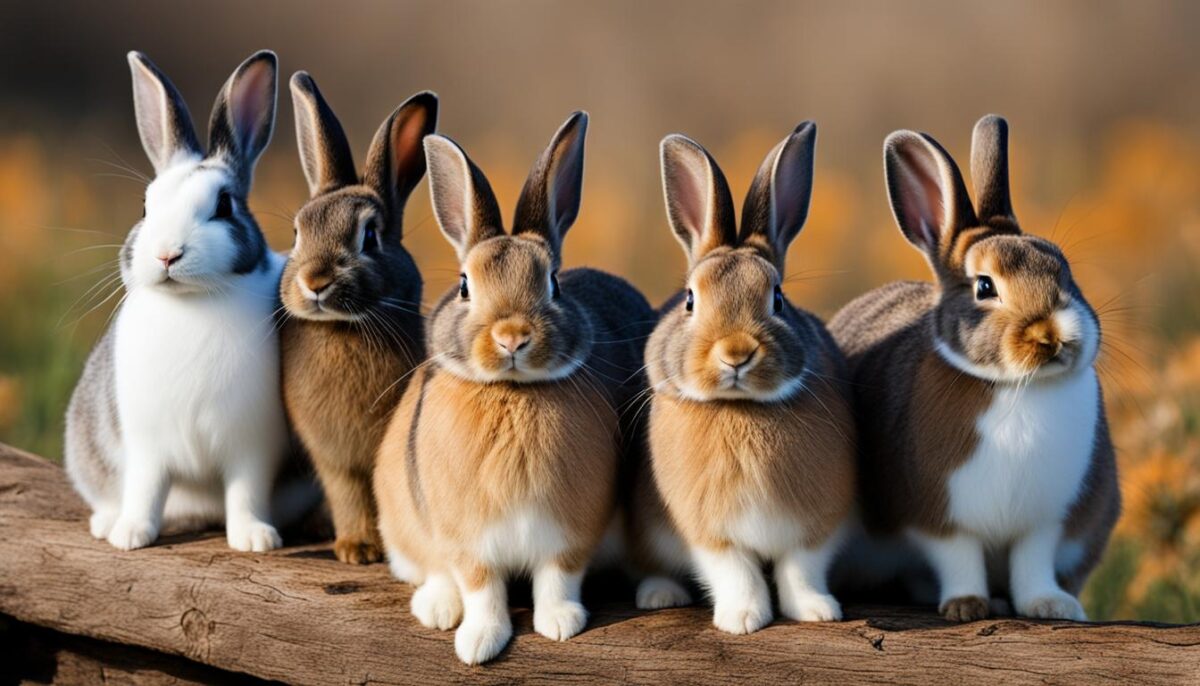 rabbit in different coat colors