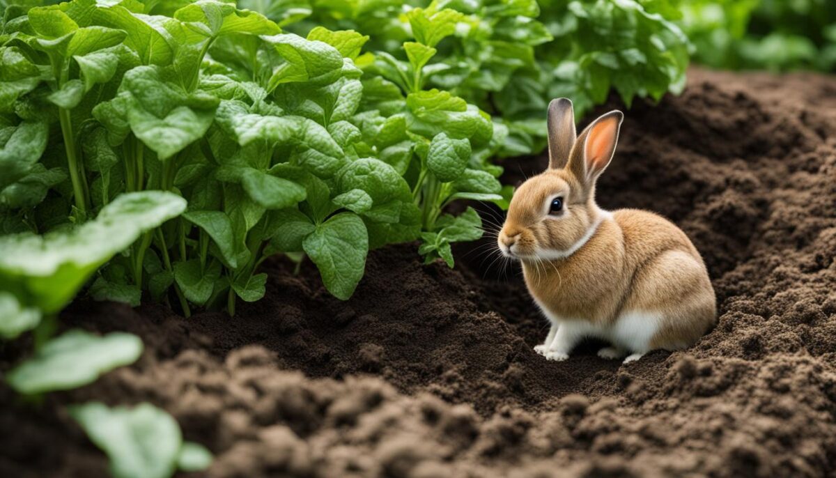 rabbit poop fertilizer in garden