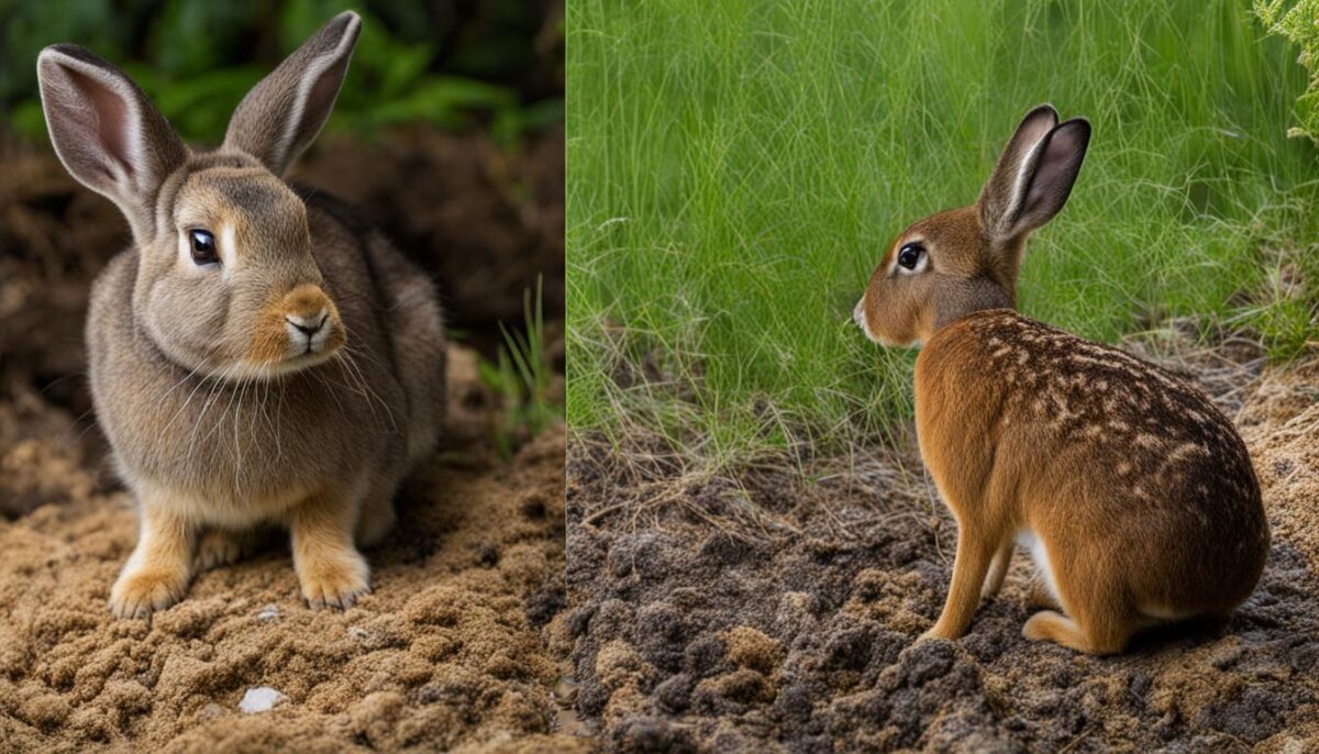 size comparison of rabbit poop and deer poop