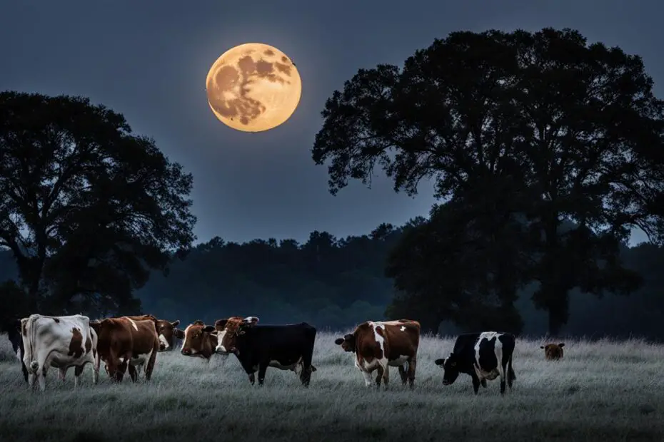 why do cows moo at night