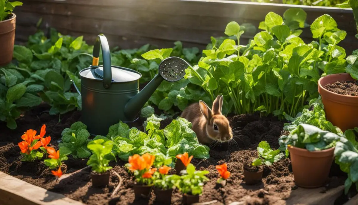 Using rabbit droppings as garden fertilizer
