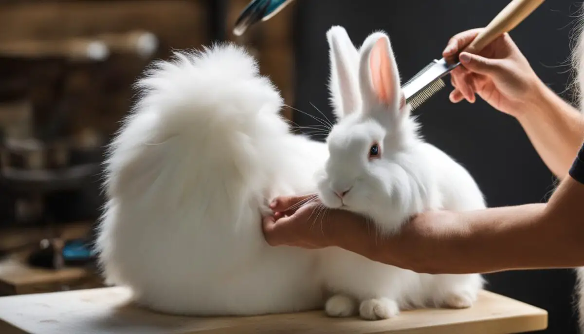 angora rabbit grooming