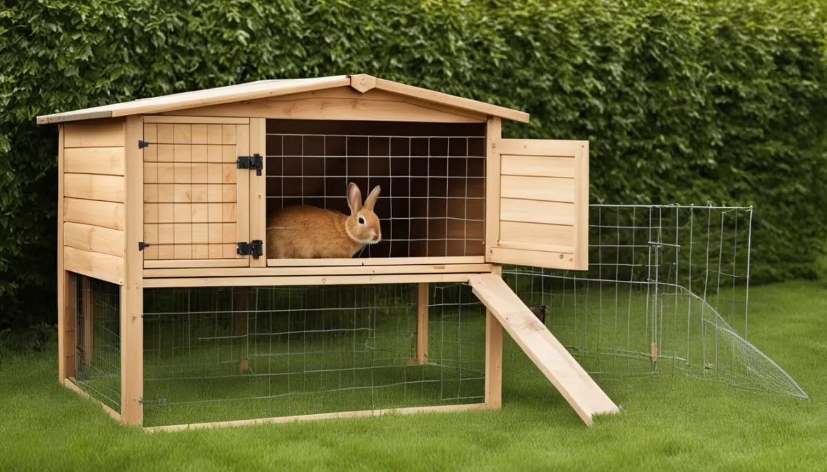 outdoor rabbit hutch