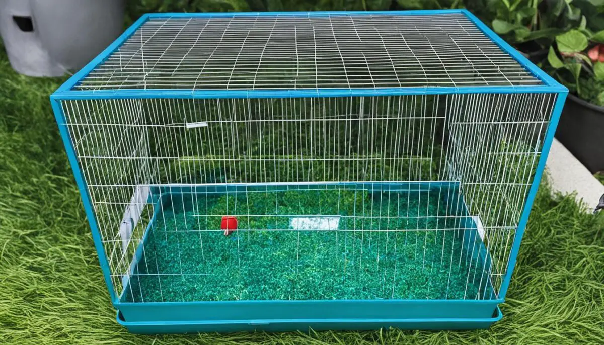 Water dispenser for rabbit cage