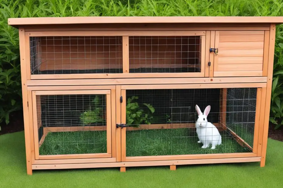 outdoor rabbit hutch set up