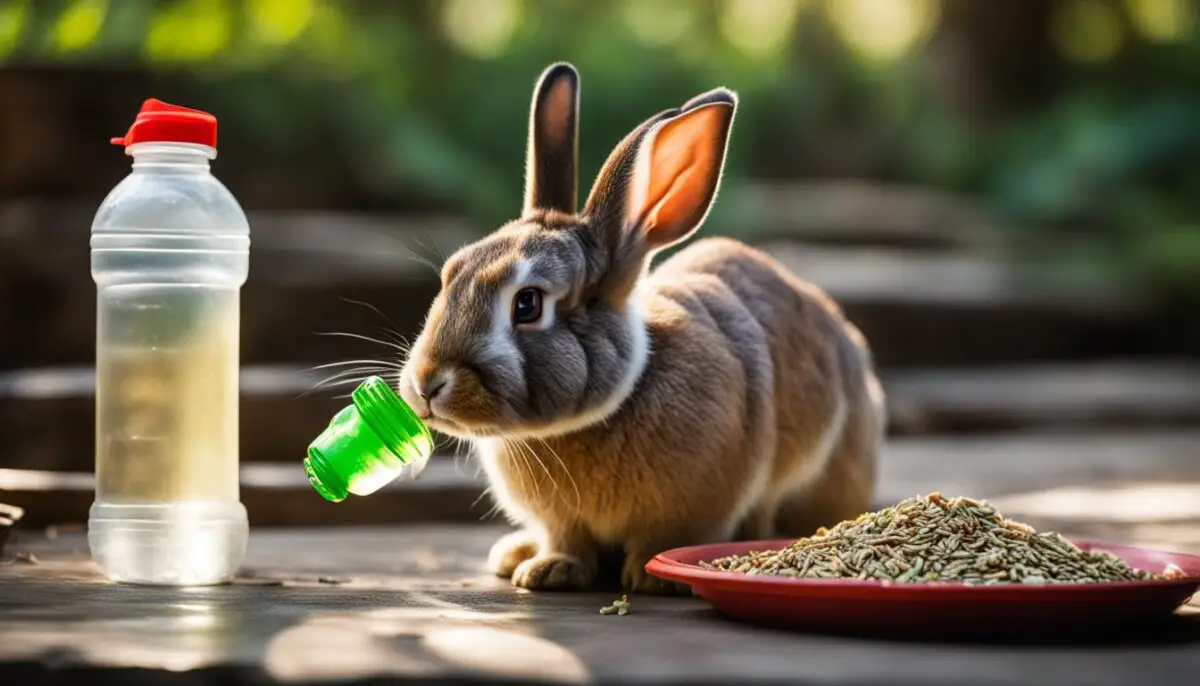 rabbit eating vegetables