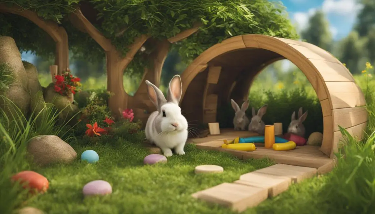 rabbit play area