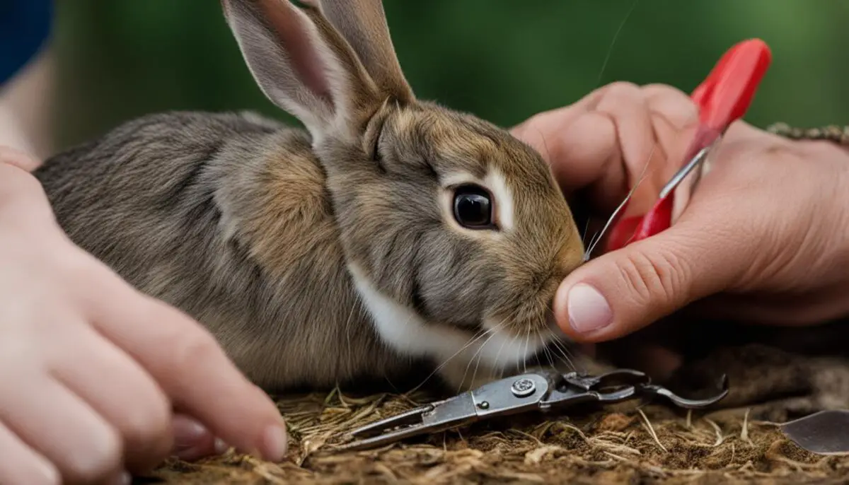 prevent bleeding in rabbit's nails